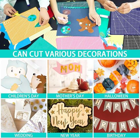 5 قطع من سجادة القطع الحرفية مقاس A4 مقاس 9 × 12 بوصة من Butterfunny لاستنسل قصاصات الورق من Cricut Art Hobby Craft (5 ألوان) in Kuwait