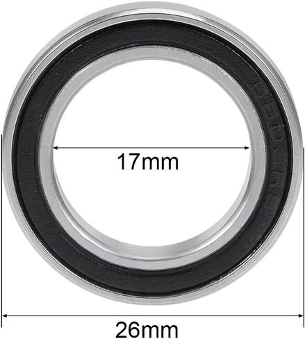 uxcell 6803-2RS Deep Groove Ball Bearing 17x26x5mm Double Sealed ABEC-3 Bearings 5-Pack in Saudi Arabia