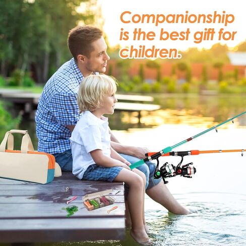 مجموعة صنارة الصيد بكرة كومبو 5.9أقدام قطعتين من أقطاب الصيد التلسكوبية بكرات دوارة مع ملحقات الصيد مجموعة أدوات بدء قصبة الصيد المدمجة القابلة للطي للأطفال والشباب والبالغين in Kuwait