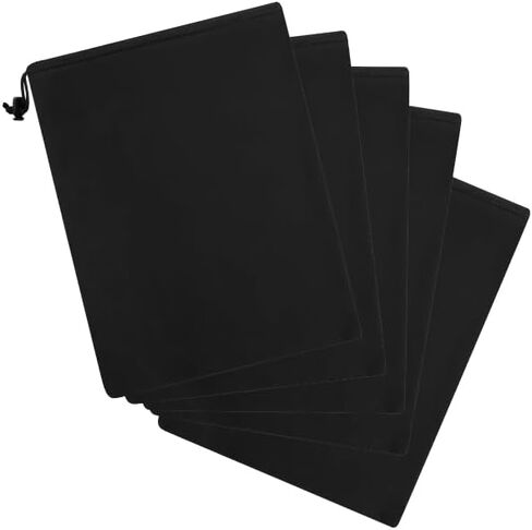 حقيبة برباط من PALTERWEAR - حقيبة من النايلون خفيفة للغاية وحقيبة صغيرة (5 عبوات، أسود، 12 × 16 بوصة) in Kuwait
