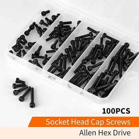 NIULUNBAO M6 x 60mm 65mm 70mm 75mm 80mm Hex Socket Head Cap Screws Bolts 12.9 Grade Alloy Steel, Black Oxide Finish, Metric Allen Hex Drive, Machine Fully Threaded, Assortment Kit 20PCS in Saudi Arabia