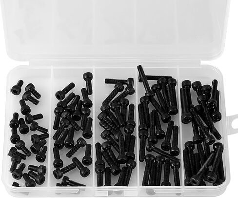 NIULUNBAO M6 x 60mm 65mm 70mm 75mm 80mm Hex Socket Head Cap Screws Bolts 12.9 Grade Alloy Steel, Black Oxide Finish, Metric Allen Hex Drive, Machine Fully Threaded, Assortment Kit 20PCS in Saudi Arabia