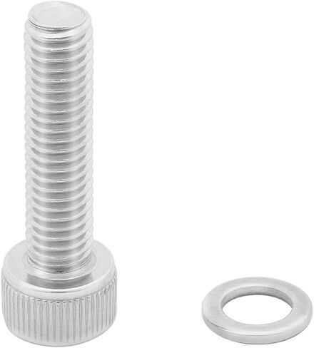 Xcotro 10 قطع من الفولاذ المقاوم للصدأ M5x20mm براغي مقبس سداسي الرأس ومسامير مع غسالات لدراجة MTB دراجة ركوب الدراجات الجذعية الثابتة المسمار الملحقات in Kuwait