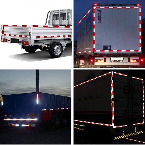 DIRZA Reflective Safety Tape 2 Inch x 151 Feet DOT-C2 Waterproof Red/White Adhesive Conspicuity Reflective Tape for Trailers,Cars,Vehicles,Boats,Signs,Warning in Saudi Arabia