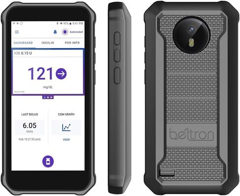 BELTRON Omnipod 5 Case with Belt Clip, Slim Protective Grip Case with Reinforced Technology Designed to Protect Omnipod 5 Receiver (Strong & Durable Rotating Clip Case) - Black in Saudi Arabia