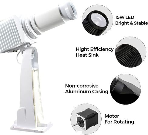 instagobo 50W LED Logo GOBO Projector Ip65 إضاءة تأثير DJ مقاومة للماء، تتضمن زجاج GOBO مخصص مجاني لعرض الصور الداخلية والخارجية لإعلانات الزفاف في متجر شركة الفندق in Kuwait