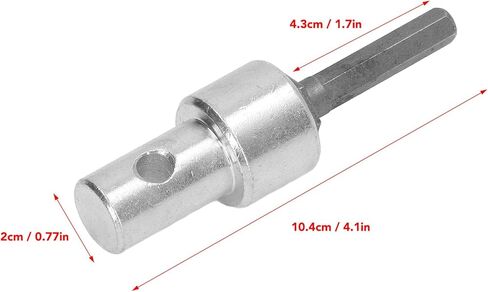 Tissting Earth Auger Adapter, 1 to 3 Garden Drill Adapter 2 Slots 2 Pits Carbon Steel 1/2 Inch Thread Round Shank Power Drill Chuck Connector Tool for Impact Driver in Saudi Arabia