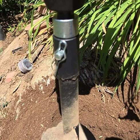 Tissting Earth Auger Adapter, 1 to 3 Garden Drill Adapter 2 Slots 2 Pits Carbon Steel 1/2 Inch Thread Round Shank Power Drill Chuck Connector Tool for Impact Driver in Saudi Arabia
