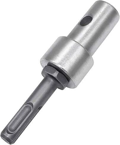 Tissting Earth Auger Adapter, 1 to 3 Garden Drill Adapter 2 Slots 2 Pits Carbon Steel 1/2 Inch Thread Round Shank Power Drill Chuck Connector Tool for Impact Driver in Saudi Arabia