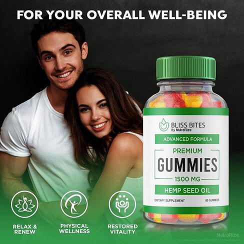 Bliss Bites Gummies - Bliss Bites Hemp Gummies, Bliss Bites Supplement, Bliss Bites for Tranquility, A Daily Indulgence of Relaxation and Focus, BlissBites Reviews (60 Gummies) in Saudi Arabia