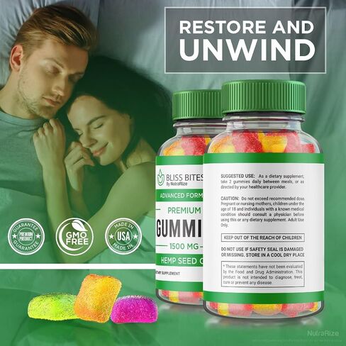 Bliss Bites Gummies - Bliss Bites Hemp Gummies, Bliss Bites Supplement, Bliss Bites for Tranquility, A Daily Indulgence of Relaxation and Focus, BlissBites Reviews (60 Gummies) in Saudi Arabia