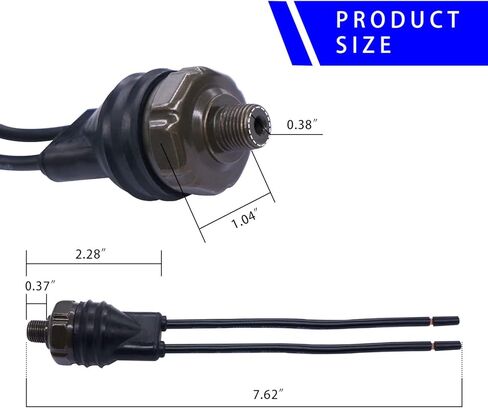 mankk Air Pressure Switch 90-120 PSI Thread 1/8"NPT 24V 12V DC Air Compressor Pressure Switch with Line for Air Horn Train 90-120-1/8"NPT-X-BK in Saudi Arabia