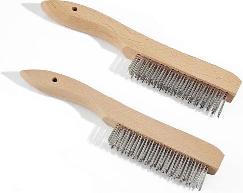 مجموعة فرش سلكية من الفولاذ المقاوم للصدأ من HILELIFE، 10 فرش سلكية شديدة التحمل لتنظيف الصدأ، قطعتان (فولاذ مقاوم للصدأ) in Kuwait