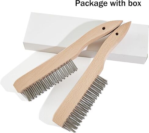 مجموعة فرش سلكية من الفولاذ المقاوم للصدأ من HILELIFE، 10 فرش سلكية شديدة التحمل لتنظيف الصدأ، قطعتان (فولاذ مقاوم للصدأ) in Kuwait