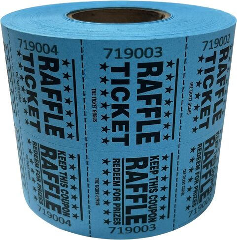 تذاكر السحب من The Ticket Gurus Raffle Marquee Raffle - 1000 تذكرة لكل لفة باللون الأزرق in Saudi Arabia