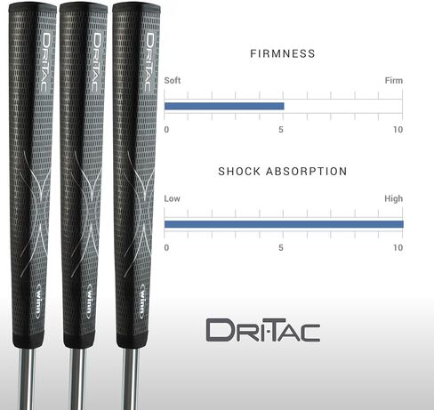 مقبض جولف Winn DriTac Lite Jumbo Pistol Putter، رمادي داكن in Saudi Arabia