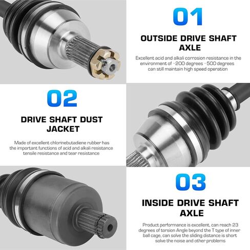Front Rear Left and Right CV Axle Shaft & Wheel Bearing Set for Polaris Ranger 800 Crew/XP/EFI 2010 2011 2012 2013 2014- Full Set in Saudi Arabia
