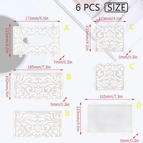 ATYUSVIC Tissue Box Resin Silicone Mold, Jewelry Organizer Box Silicone Mold for Epoxy Resin,for Casting Napkin Box, Jewelry Supply Box, Home Decoration, Handmade Gifts. (Rectangular) in Saudi Arabia