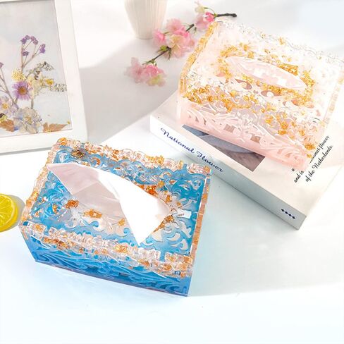 ATYUSVIC Tissue Box Resin Silicone Mold, Jewelry Organizer Box Silicone Mold for Epoxy Resin,for Casting Napkin Box, Jewelry Supply Box, Home Decoration, Handmade Gifts. (Rectangular) in Saudi Arabia