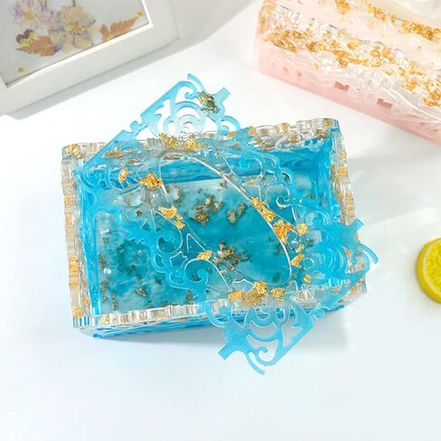 ATYUSVIC Tissue Box Resin Silicone Mold, Jewelry Organizer Box Silicone Mold for Epoxy Resin,for Casting Napkin Box, Jewelry Supply Box, Home Decoration, Handmade Gifts. (Rectangular) in Saudi Arabia