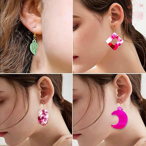 15 Pairs Easter Earring Molds for Resin, Easter Bunny Earring Molds Silicone Easter Egg Resin Epoxy Resin Casting Mold with 200pcs Earring Hook for Keychain Jewelry Pendant DIY Earring Supplies in Kuwait