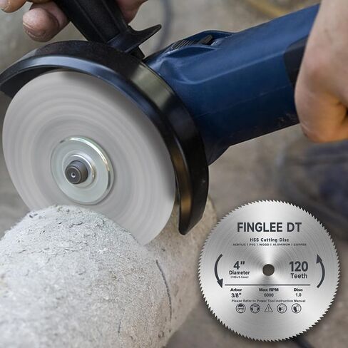 4 Inch HSS Circular Saw Blade, 120 Teeth High Speed Steel Cutting Disc for Wood, Plastic, Acrylic, Cooper, Steel, 3/8" Arbor, More Teeth for Finer Cutting in Saudi Arabia