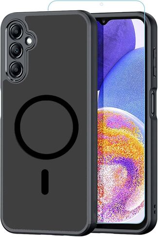 for Samsung Galaxy A15 5G/4G Magnetic Case with 1 Pack Screen Protector Film,Compatible Magsafe Wallet and Bracket [Non-Yellowing] Matte Thin Slim Phone Bumper Cover in Saudi Arabia