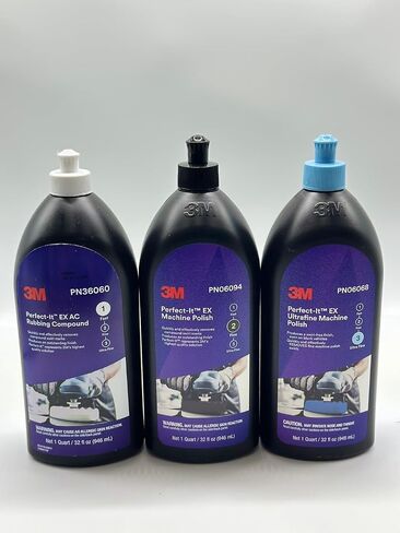 3M Perfect It Buffing and Polishing Kit - 36060(Rubbing Compound), 06094(Machine Polish), 06068(Ultrafine) in Saudi Arabia
