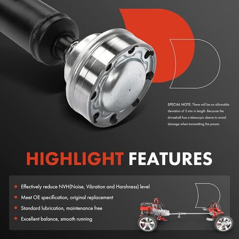 مجموعة عمود الدفع الخلفي الكامل A-Premium متوافقة مع Jeep Grand Cherokee 2011-2019، AWD، استبدال # 52123627AA، 52123627AB in Kuwait