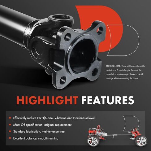مجموعة عمود المحرك الأمامي الكامل A-Premium متوافقة مع Jeep Grand Cherokee 2005-2006 [3.7L 6.1L، AT، AWD]، Commander 2006 [3.7L، AT، 4WD]، استبدال # 52105758AD in Kuwait