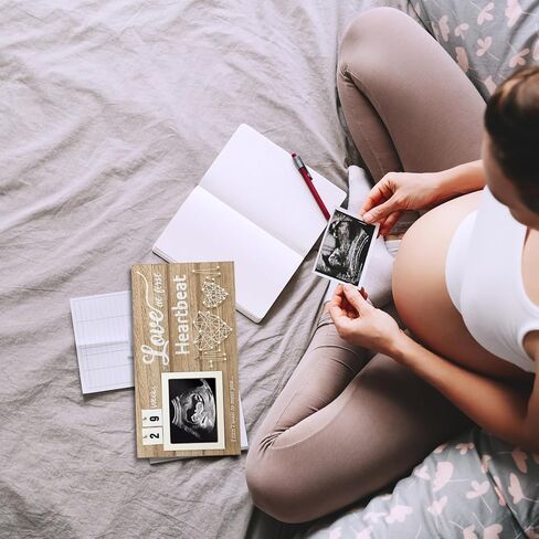 إطار صورة XHKDSYMC بالموجات فوق الصوتية، إطار صورة Sonogram للأطفال، إطار صورة للعد التنازلي بالموجات فوق الصوتية مقاس 11.8 × 5.9 بوصة، هدايا إعلانية للأم الجديدة in Kuwait