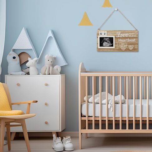 إطار صورة XHKDSYMC بالموجات فوق الصوتية، إطار صورة Sonogram للأطفال، إطار صورة للعد التنازلي بالموجات فوق الصوتية مقاس 11.8 × 5.9 بوصة، هدايا إعلانية للأم الجديدة in Kuwait