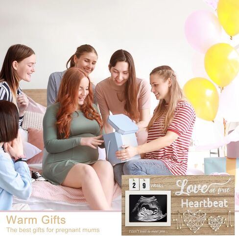 إطار صورة XHKDSYMC بالموجات فوق الصوتية، إطار صورة Sonogram للأطفال، إطار صورة للعد التنازلي بالموجات فوق الصوتية مقاس 11.8 × 5.9 بوصة، هدايا إعلانية للأم الجديدة in Kuwait