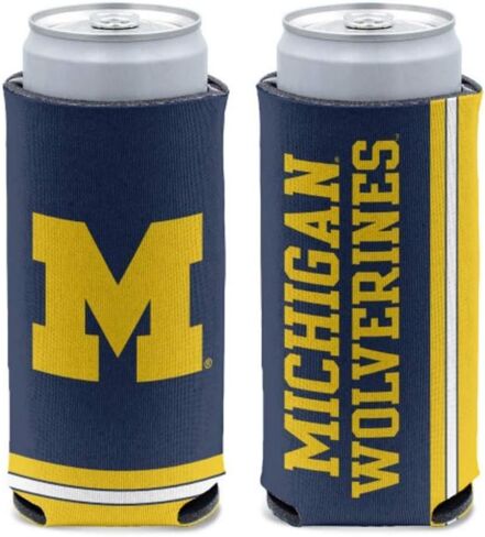 مبرد علب رفيع من WinCraft NCAA University Michigan Wolverines، عبوة واحدة، إسفنج قابل للطي in Saudi Arabia