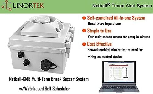جهاز Netbell-KMB الكل في واحد بصوت عالٍ ومتعدد النغمات مع برنامج تحكم بمؤقت الجرس على شبكة الإنترنت قابل للبرمجة لنظام إنذار وقت الاستراحة في مستودع المصنع in Kuwait