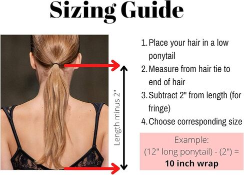 Black 11" inch Leather Ponytail Hair Wrap for Long Hair - HANDMADE Motorcycle Hair Protector for Women | Jeweled Genuine Leather Motorcycle Ponytail Holder Hair Accessories | Biker Gear MADE IN USA in Saudi Arabia