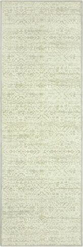 Morebes Vintage Rug Runners for Hallways 6 Feet Non Slip,Kitchen Runner Rugs Non Skid Washable,Soft Non Shedding Distressed Floral Long Bathroom Rugs Runner for Laundry Room,Green in Saudi Arabia