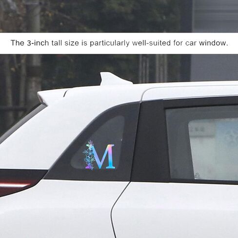 3 × حرف Monogram، ملصق أولي، حرف واحد فقط، ملصق من الفينيل للأكواب، ملصق حروف أبجدية زهرية، ملصق فينيل حروف أبجدية نباتية، ملصق أولي من الفينيل لاسم العائلة، مجموعة من 3 in Saudi Arabia