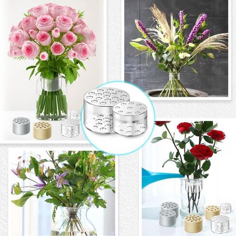 2pcs Spiral Ikebana Stem Holder, Spiral Stem Holder for Vases, Spiral Flower Stem Holder, 2024 Spiral Ikebana Stem Holder Ring, Spiral DIY Bouquet Twister Flower Arrangement Holder (2pcs Clear, S+L) in Saudi Arabia