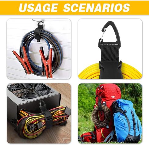 10 Pcs 17 Inch Adjustable Extension Cord Organizer Strap Heavy Duty Extension Cord Holder Organizer with Triangle Clips, Storage Strap Holder for Cords Hoses Rope Cables Garage Organization in Kuwait