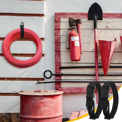 10 Pcs 17 Inch Adjustable Extension Cord Organizer Strap Heavy Duty Extension Cord Holder Organizer with Triangle Clips, Storage Strap Holder for Cords Hoses Rope Cables Garage Organization in Kuwait