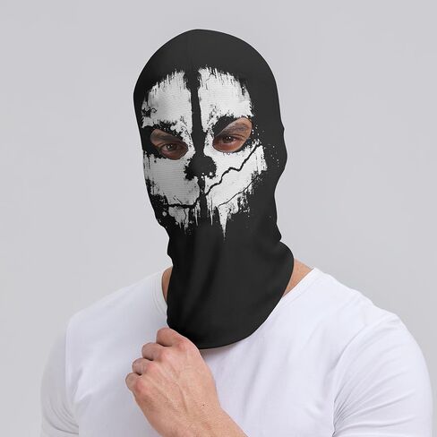 Kiyrnie Balaclava Face Mask Men Women 2 Hole Full Mask Skull Motorcycle Cycling in Saudi Arabia
