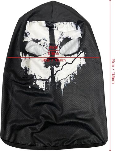 Kiyrnie Balaclava Face Mask Men Women 2 Hole Full Mask Skull Motorcycle Cycling in Saudi Arabia