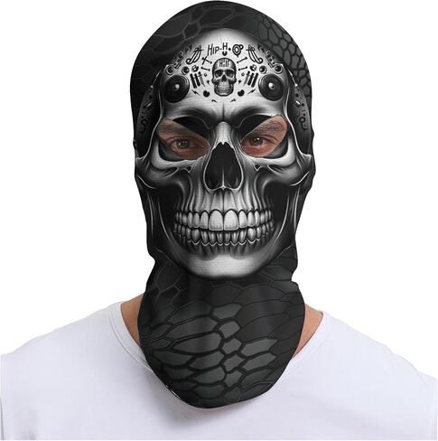 Kiyrnie Balaclava Face Mask Men Women 2 Hole Full Mask Skull Motorcycle Cycling in Saudi Arabia