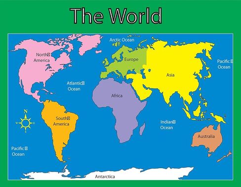 Carson Dellosa World Map Chart (6246) in Saudi Arabia
