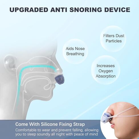 أجهزة مكافحة الشخير، حل فعال للشخير مع سرعة الرياح القابلة للتعديل، سدادات فتحات الأنف الموسعة لوقف الشخير من أجل نوم أفضل in Kuwait