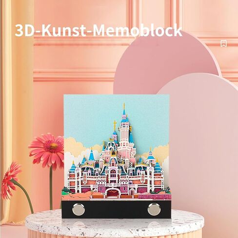 3D Memo Pad, Creative 3D Memo Pads Paper Art,Carving 3D Notepad DIY Sticky Post Craft Carving Gift,Fantasy Castle Art Notepad Desktop Decoration. (Castle 1) in Saudi Arabia