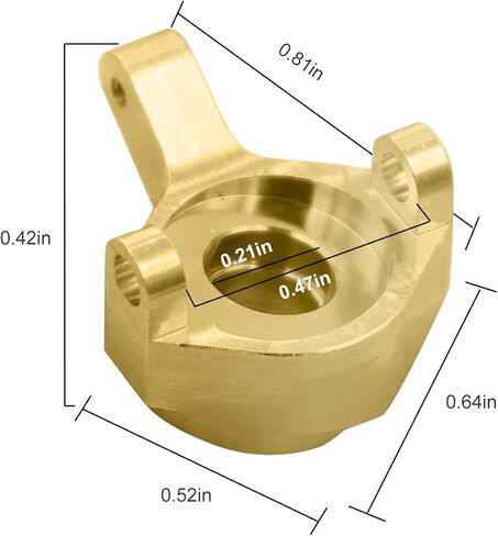 Hobby Fans نحاس ممتد 7 مم محور سداسي للعجلة بسمك 8 مم ومفصل توجيه نحاسي وغطاء مختلف متوافق مع AXIAL SCX24 AXI90081 أجزاء ترقيات 1/24 RC ملحقات السيارة الزاحفة (ذهبي) in Kuwait