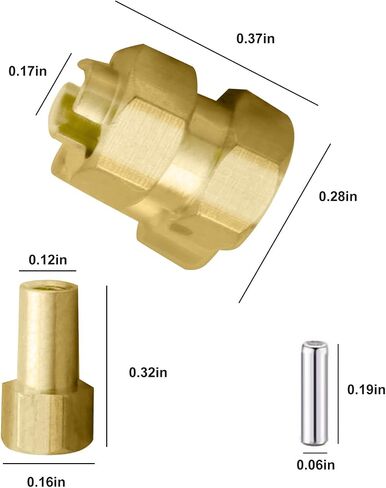 Hobby Fans نحاس ممتد 7 مم محور سداسي للعجلة بسمك 8 مم ومفصل توجيه نحاسي وغطاء مختلف متوافق مع AXIAL SCX24 AXI90081 أجزاء ترقيات 1/24 RC ملحقات السيارة الزاحفة (ذهبي) in Kuwait