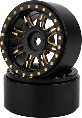 RZXYLRC 4 قطع 1.0 محور عجلات نحاسية لـ 1/24 محوري SCX24 90081 C10 AX24 1/18 TRX4m RC أجزاء ترقية السيارة الزاحفة (حافة A) in Saudi Arabia